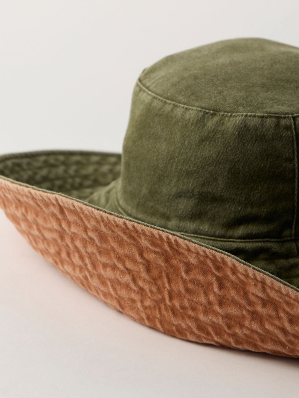 Free People Oversized Washed Bucket Hat - Casual Beach Style-Neutral-NWT - Picture 3 of 9